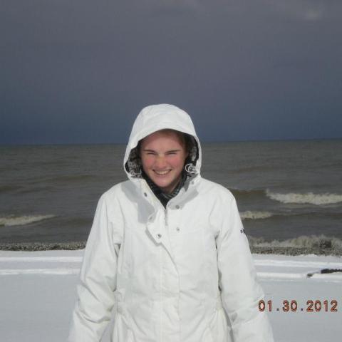 Hannah at the ocean
